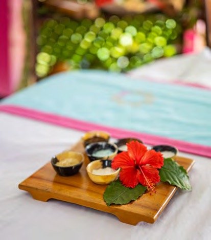 Spa treatment amenities at The Spa, Sun Siyam Vilu Reef
