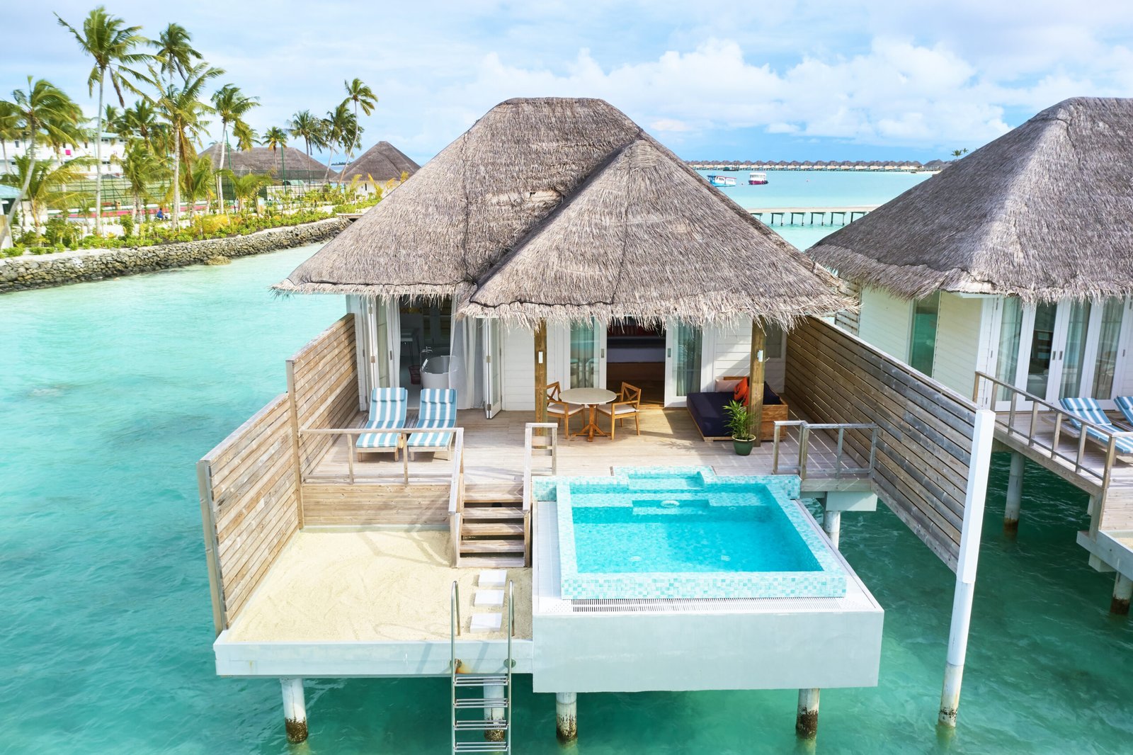 Dolphin Ocean Villa with Pool exterior deck and plunge pool, Sun Siyam Iru Veli, Maldives