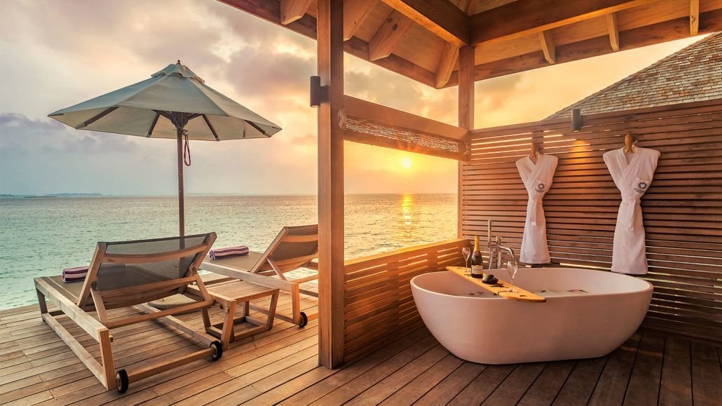 Romantic Ocean Villa terrace, Hurawalhi Island Resort