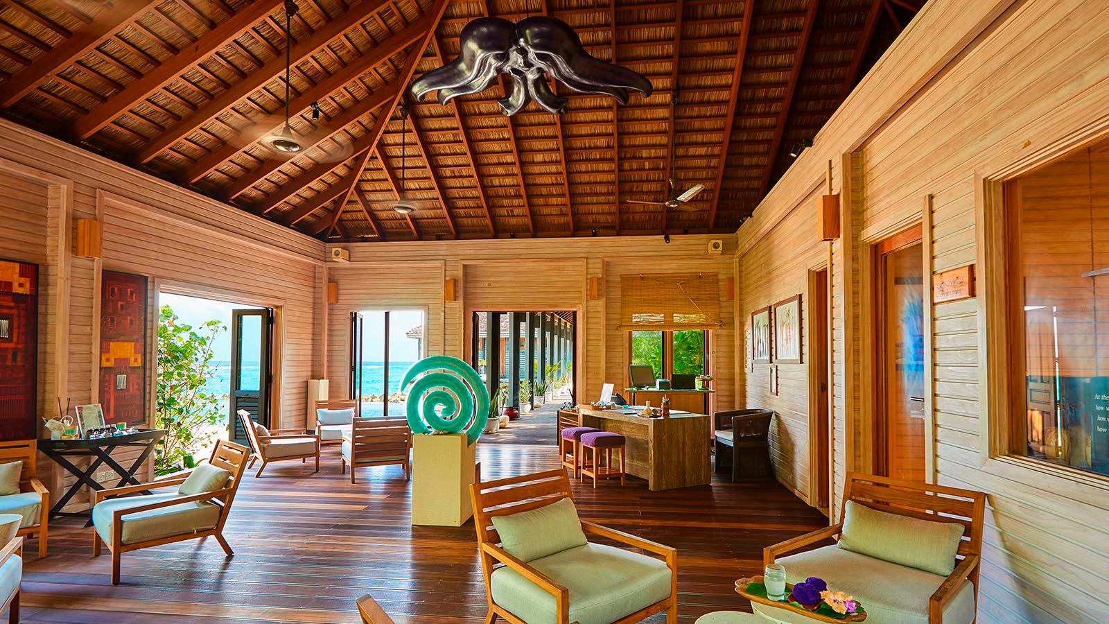 'O' Spa reception detail, Kuredu Island Resort & Spa
