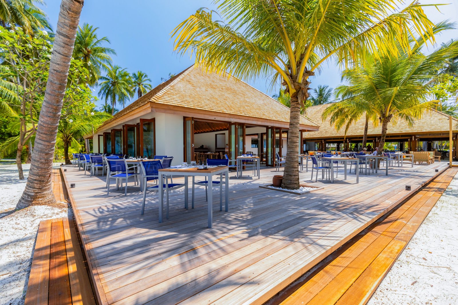 The Reef beach grill exterior, Meeru Maldives Resort Island
