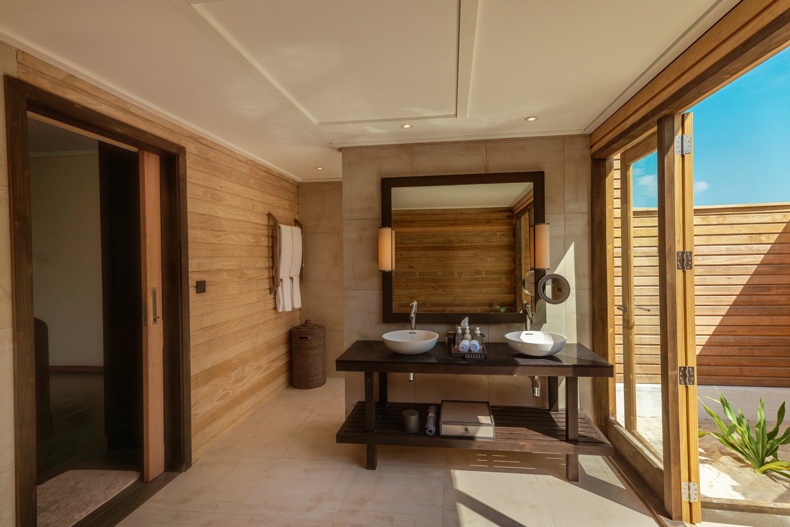 Villa bathroom detail, Nala Maldives by Jawakara