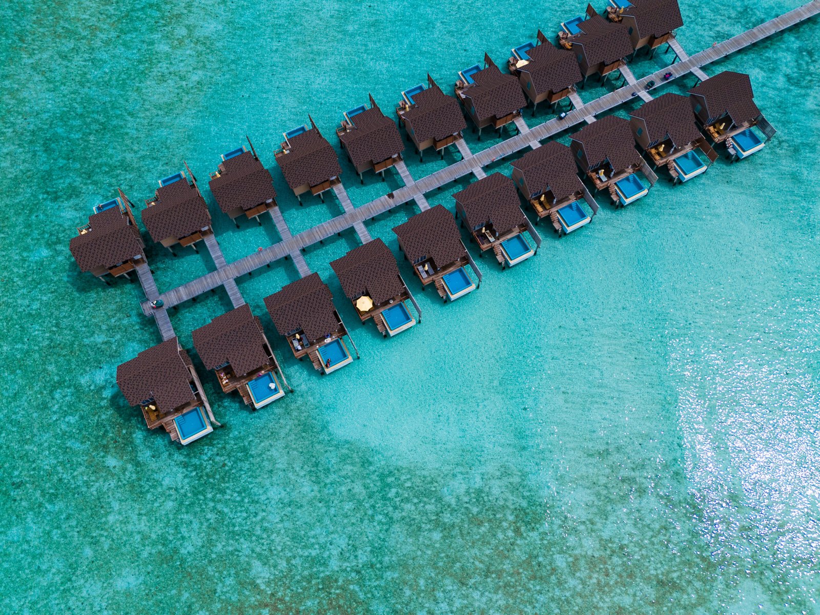 Pool Water Villa exterior, Dhigufaru Island Resort, Baa Atoll