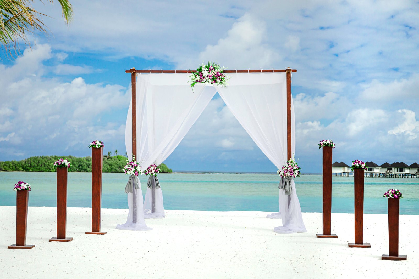 Beach wedding setup at Cinnamon Dhonveli Maldives