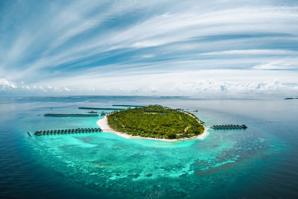Aerial view of Siyam World, Noonu Atoll, Maldives