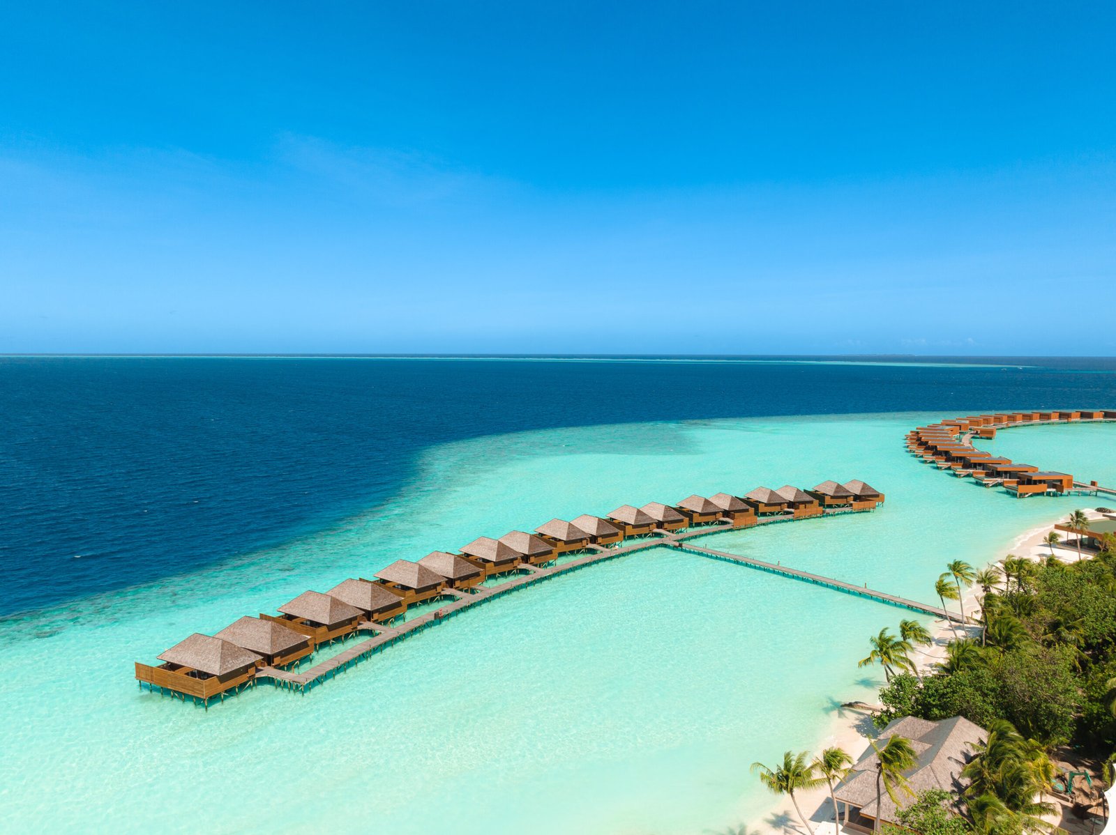 Aerial view of Veligandu Maldives Resort Island, North Ari Atoll