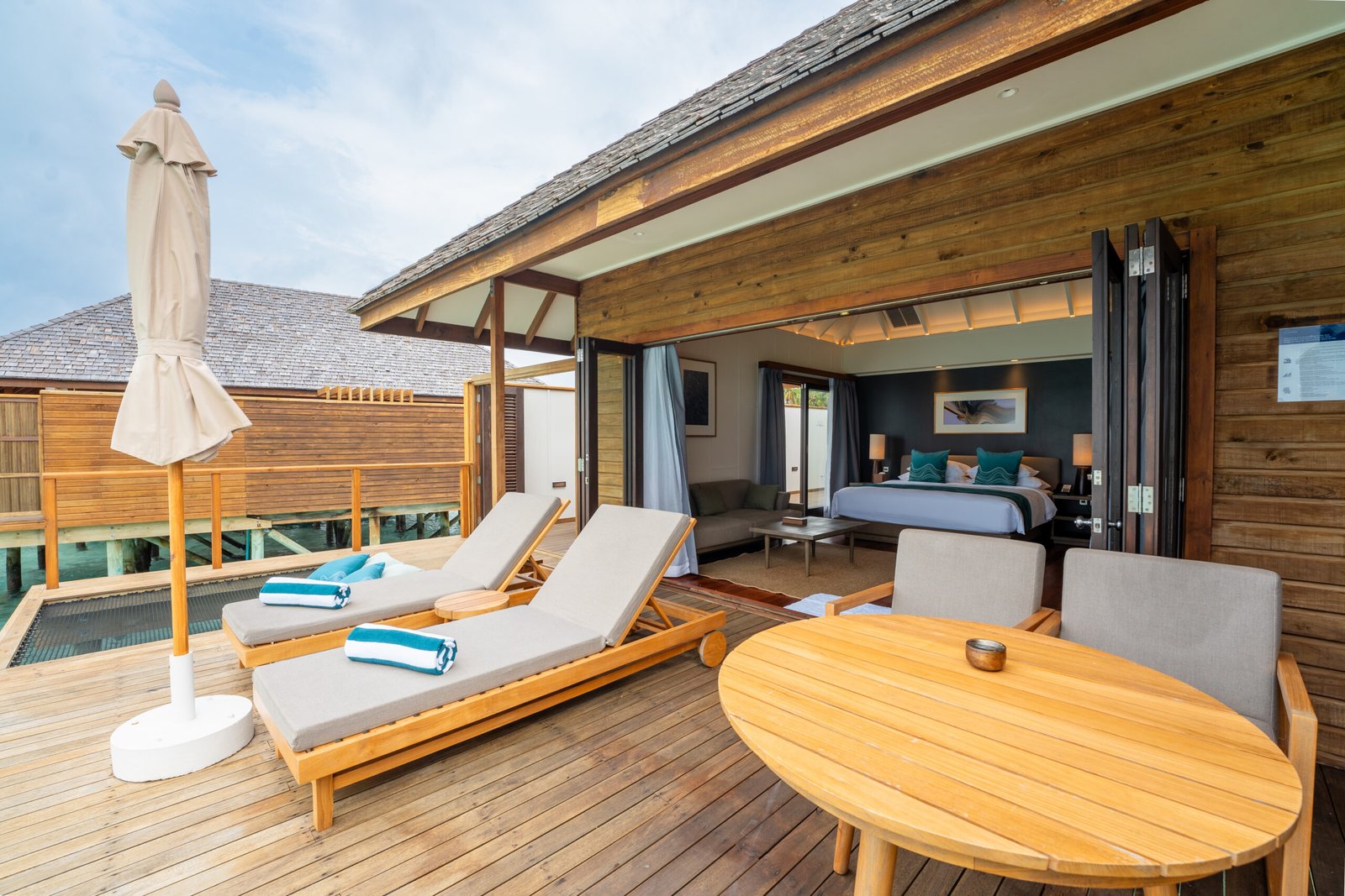 Sunset Ocean Villa exterior, Veligandu Maldives Resort Island