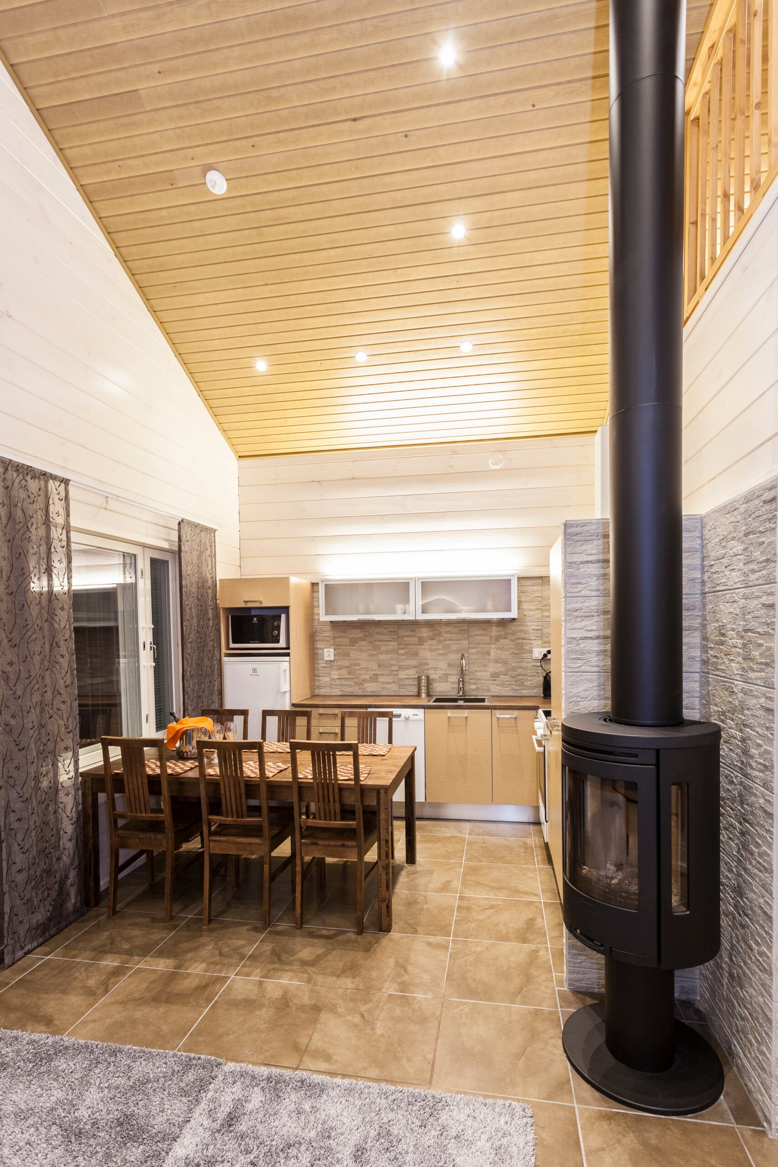 Holiday Villa kitchen and living area, Ranua Resort