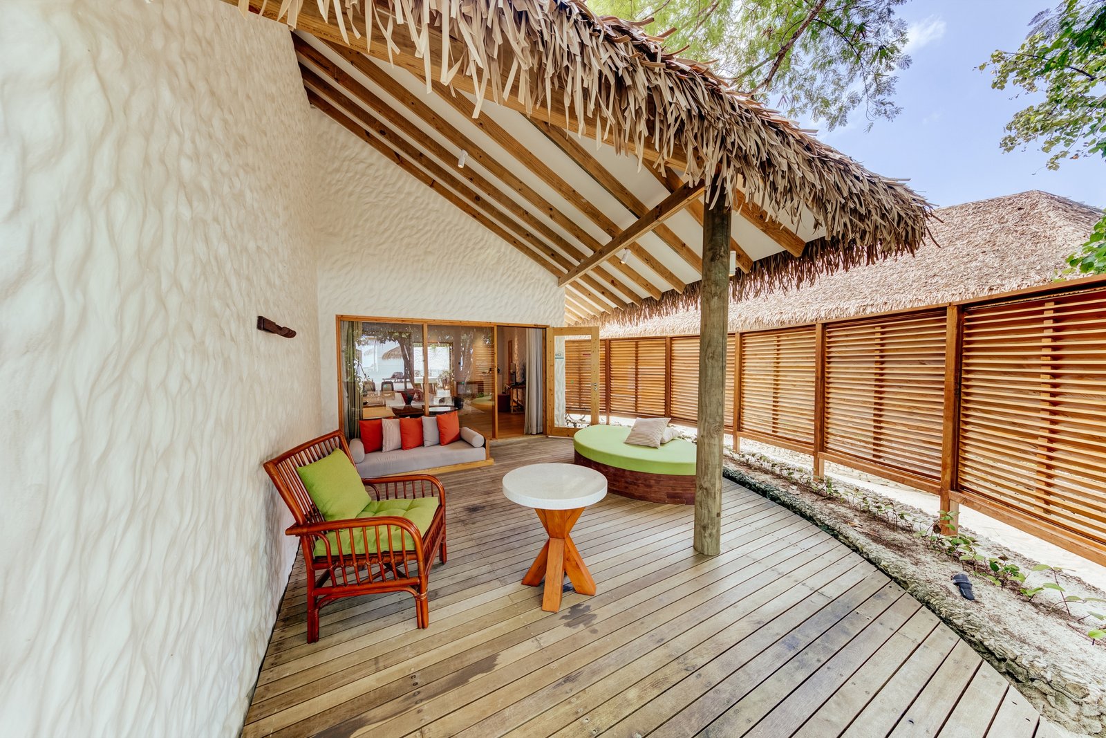 Junior Beach Suite private deck, Cinnamon Dhonveli Maldives