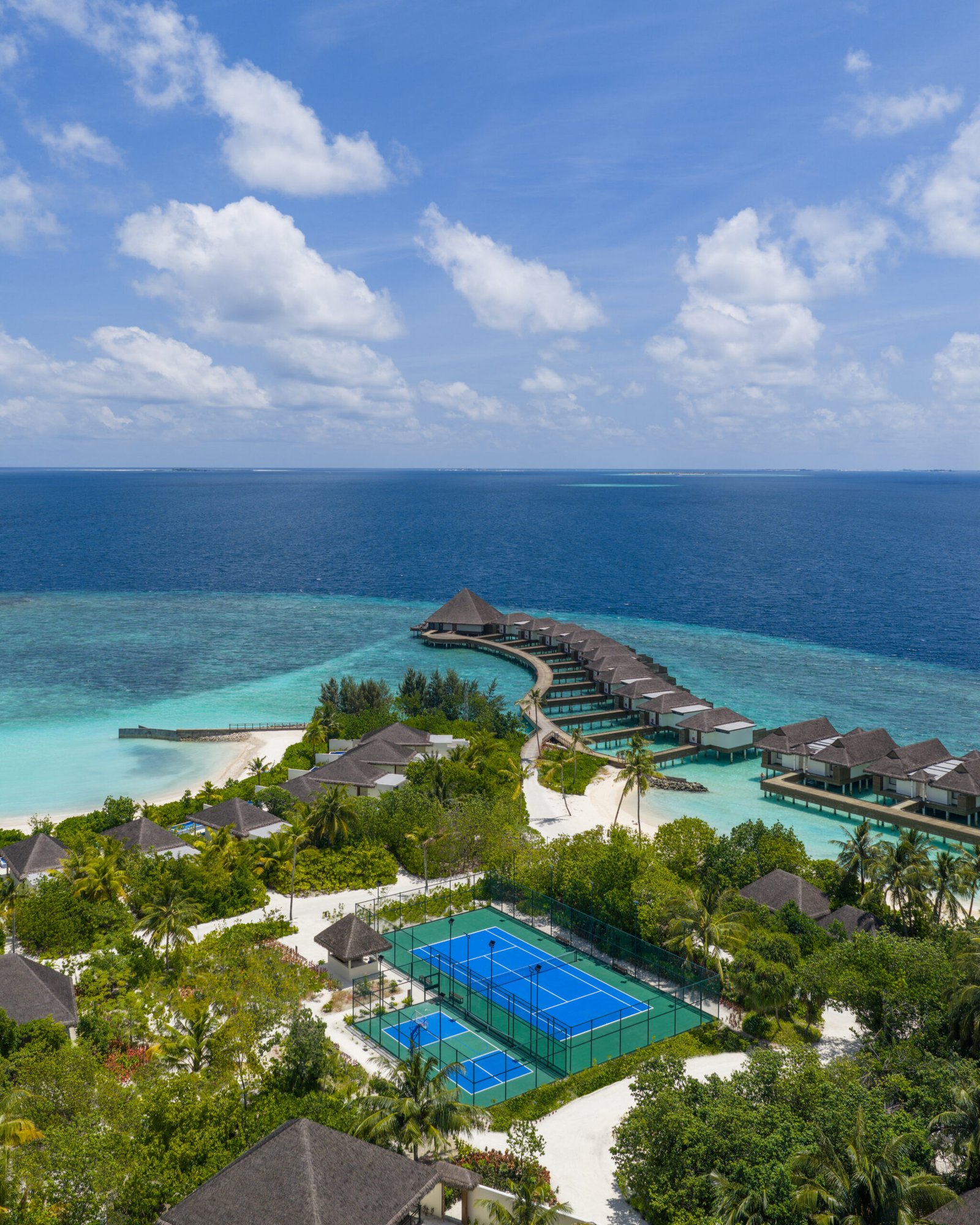 Tennis and multipurpose sports courts at dusitD2 Feydhoo Maldives