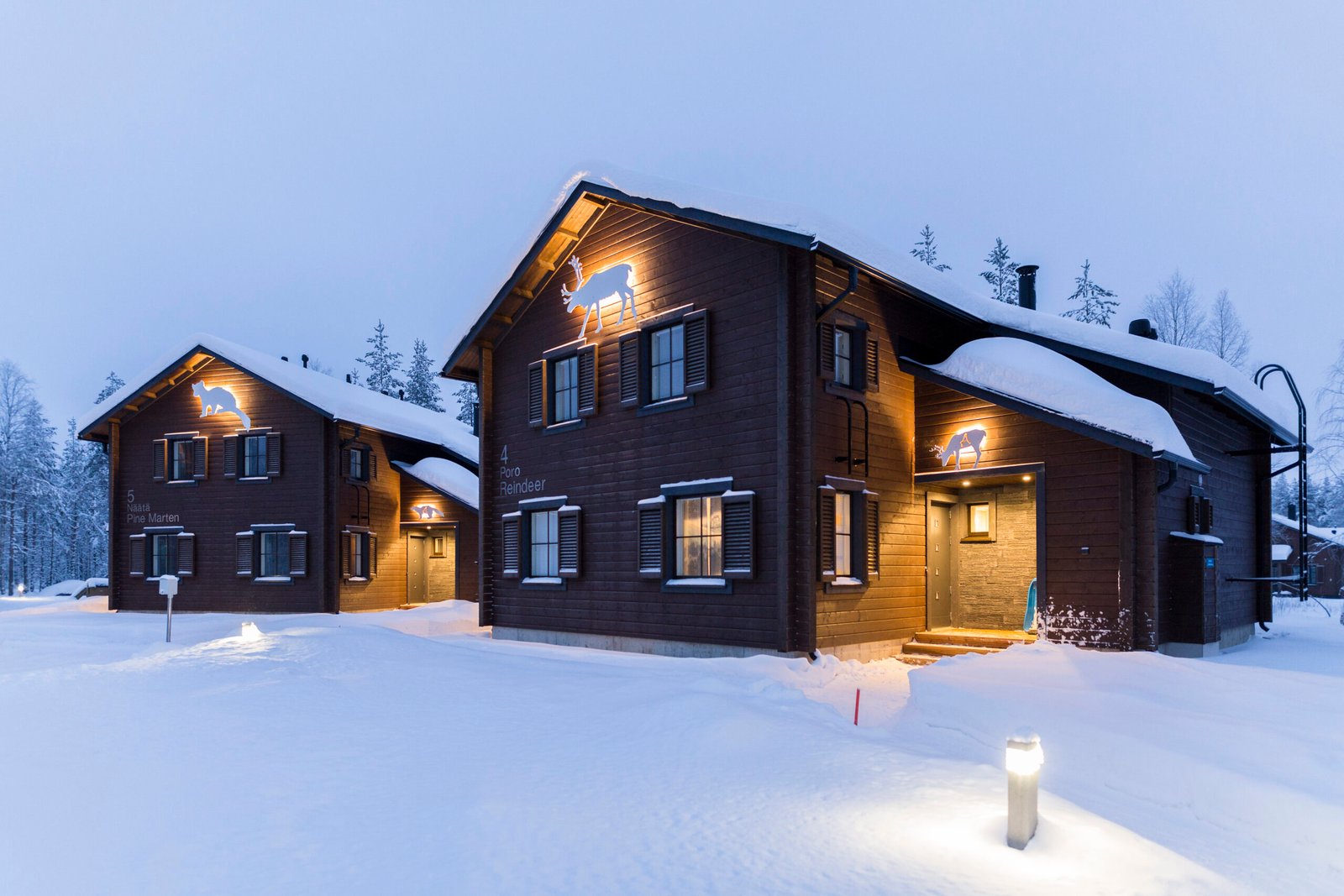 Holiday Villas exterior in winter, Ranua Resort