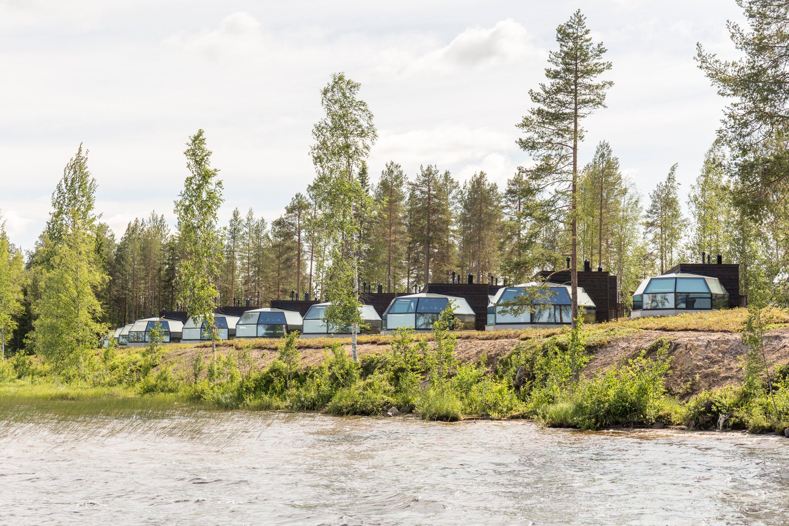 Glass Igloo village on the shore of Lake Ranuanjärvi, Ranua Resort