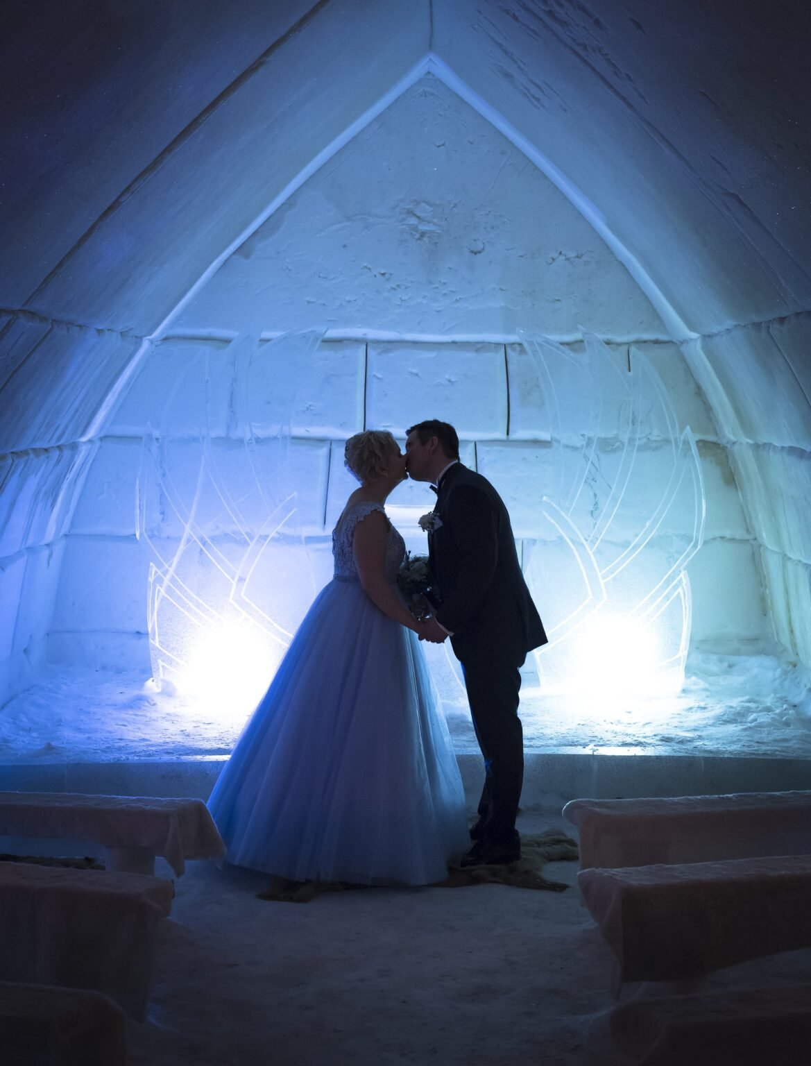 The Ice Chapel, rebuilt from snow and ice each winter — Arctic SnowHotel & Glass Igloos, Sinettä, Rovaniemi