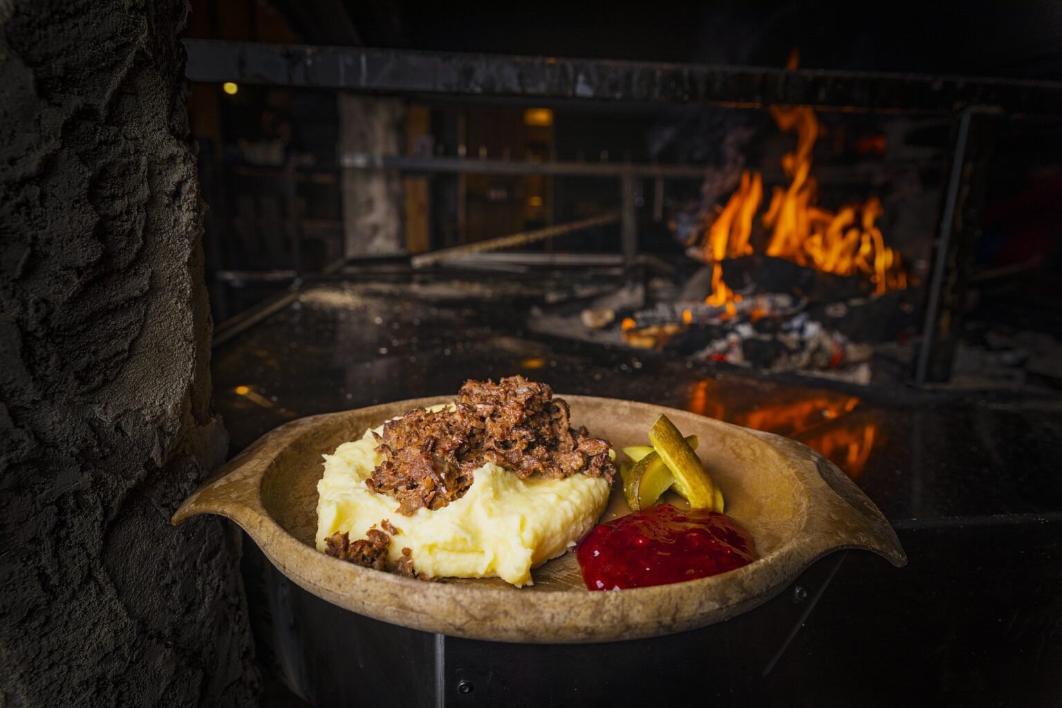 Sautéed reindeer in the Kota Restaurant — Arctic SnowHotel & Glass Igloos, Sinettä, Rovaniemi