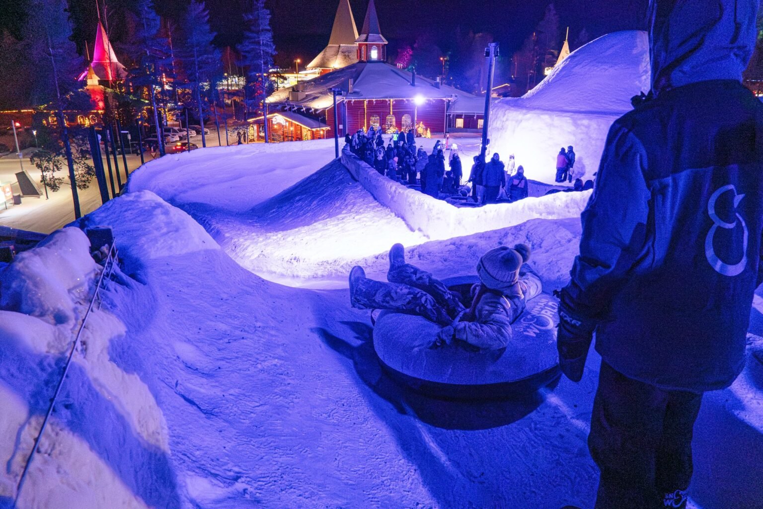 The snow slide at Snowman World, Santa Claus Village, Rovaniemi