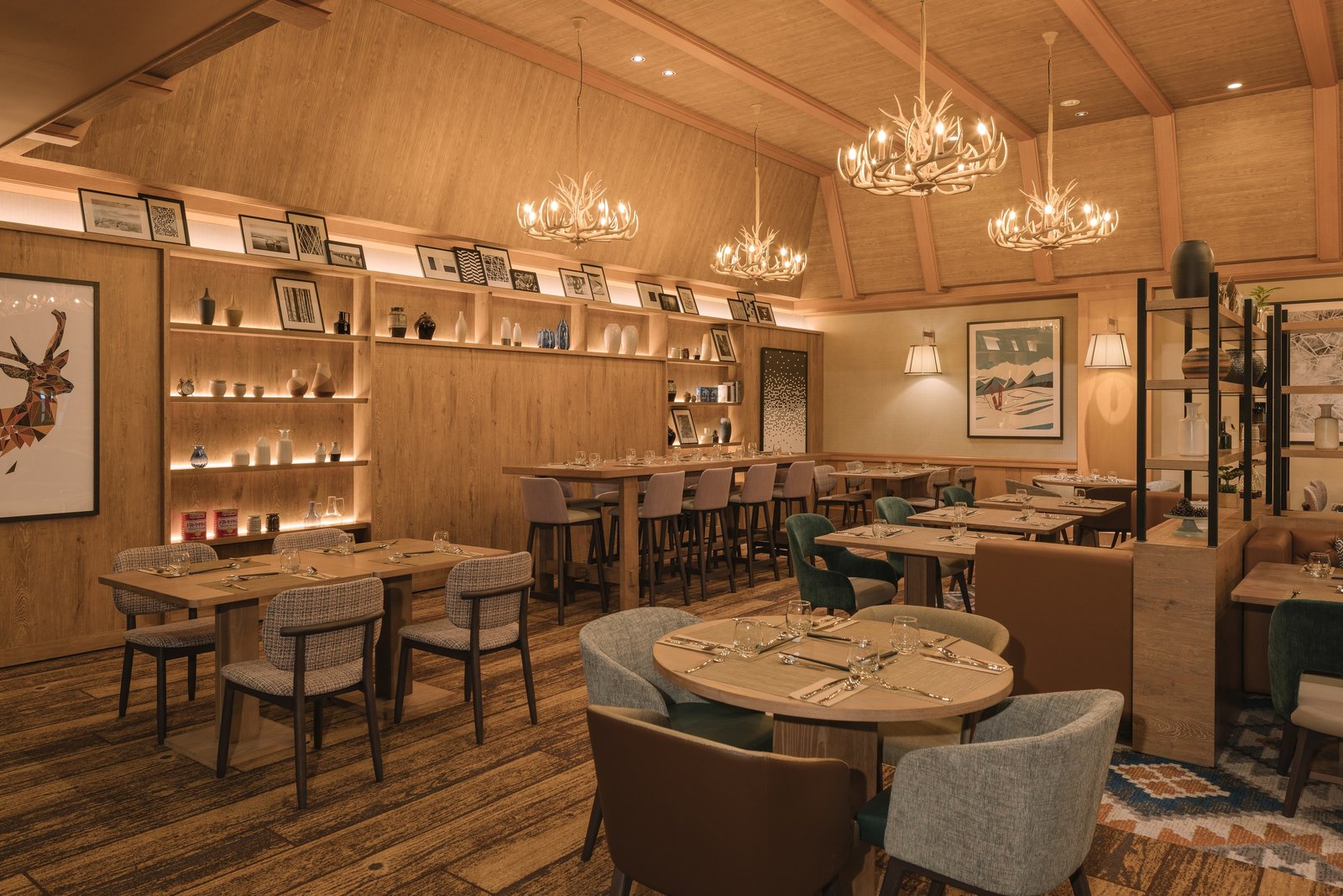 A restaurant at Club Med Kiroro Peak, Hokkaido, Japan