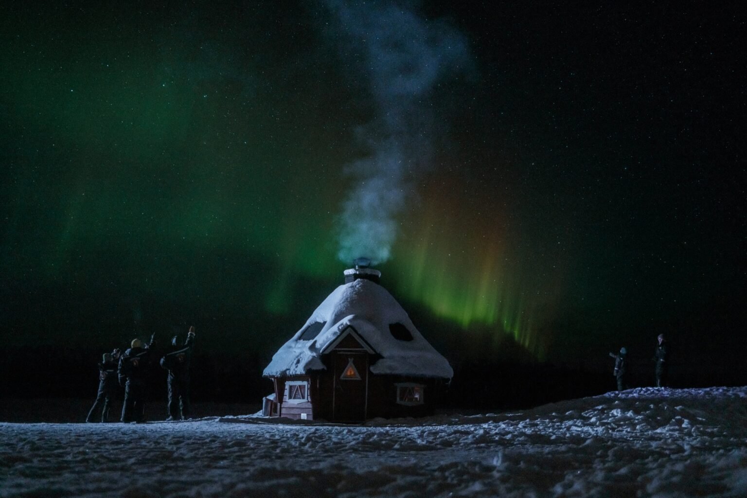 The northern lights, from Santa Claus Holiday Village