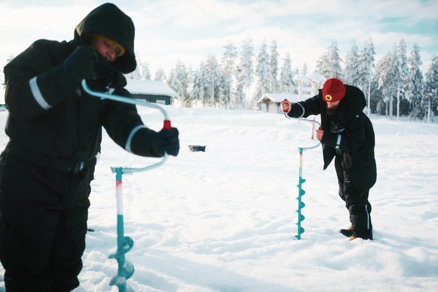 Ice Fishing at Santa Claus Holiday Village
