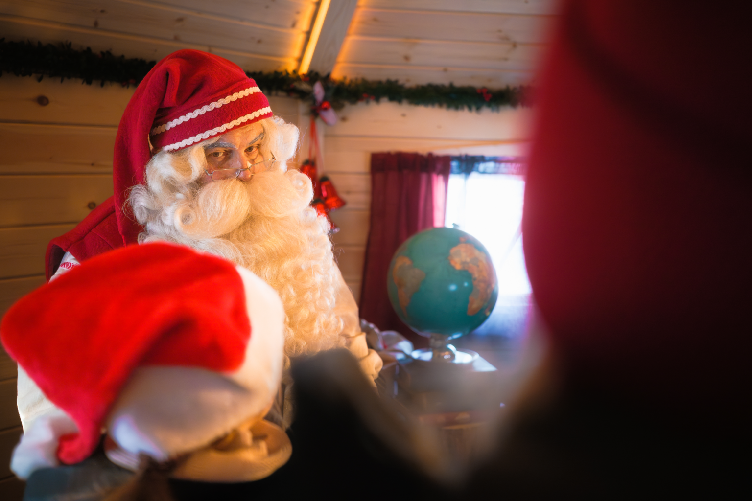 Meeting Santa at Santa Claus Holiday Village