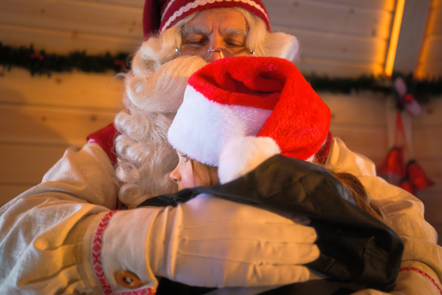 Meeting Santa at Santa Claus Holiday Village