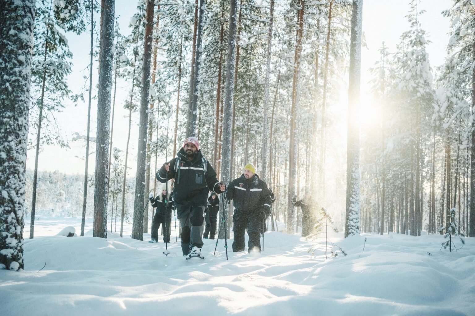Snowshoeing at Santa Claus Holiday Village