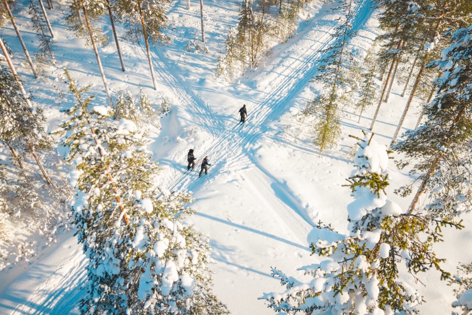 Cross-country skiing at Santa Claus Holiday Village