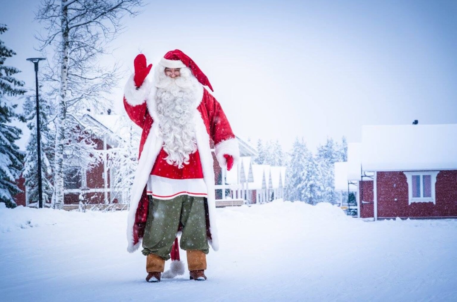 Santa Claus waving at Santa Claus Holiday Village, Rovaniemi