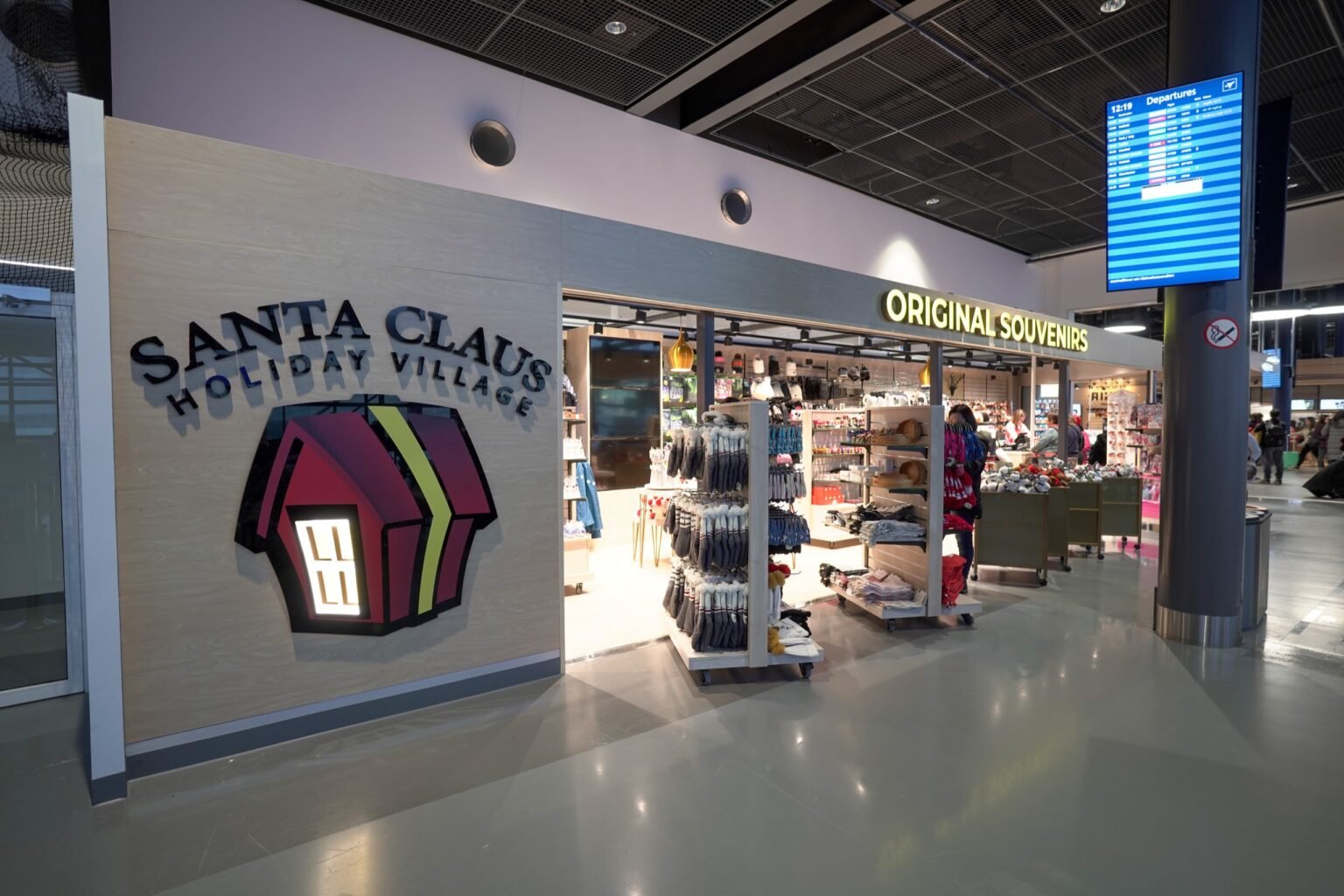 The Santa Claus Holiday Village shop at Rovaniemi Airport