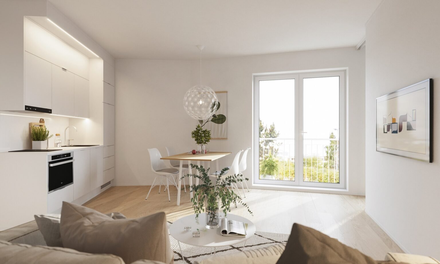 Artist's impression of a suite interior at Santa Claus Elves Hotel, Santa Claus Village, Rovaniemi
