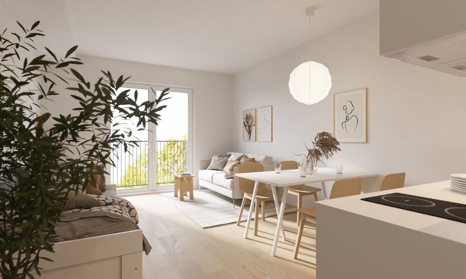 Artist's impression of a suite interior at Santa Claus Elves Hotel, Santa Claus Village, Rovaniemi